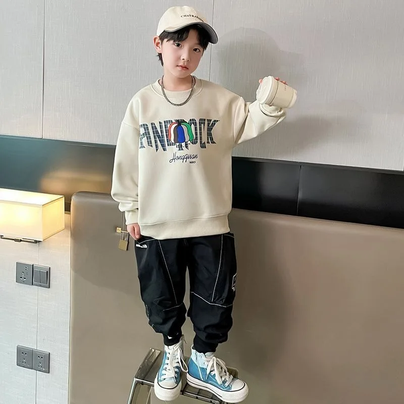 

Boys' Mid-Large Size 2025 Autumn New & Spring-Autumn Long Sleeve Stylish Dashing Layering Sweatshirt