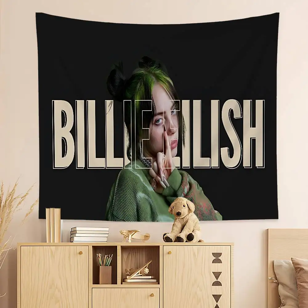 B-BillieS Singer E-EilishS Colorful Tapestry Wall Hanging Bohemian Wall Tapestries Mandala Wall Hanging Sheets