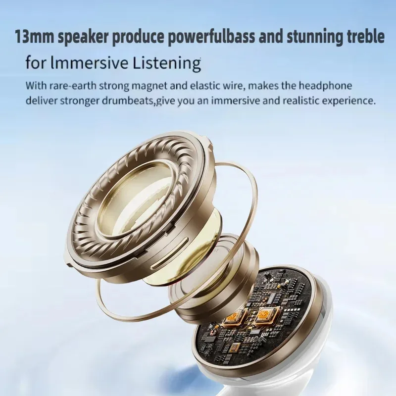 New Wireless Bluetooth Headphones Earphones With Mic Charging Case Clear Sound Long Playtime Compatible With All Smartphone image 3