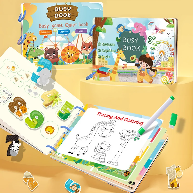 Cartoon Books Detachable Card Paper Reusable Language Learning And Educational Tools Office Cultural And Educational Supply TMZ