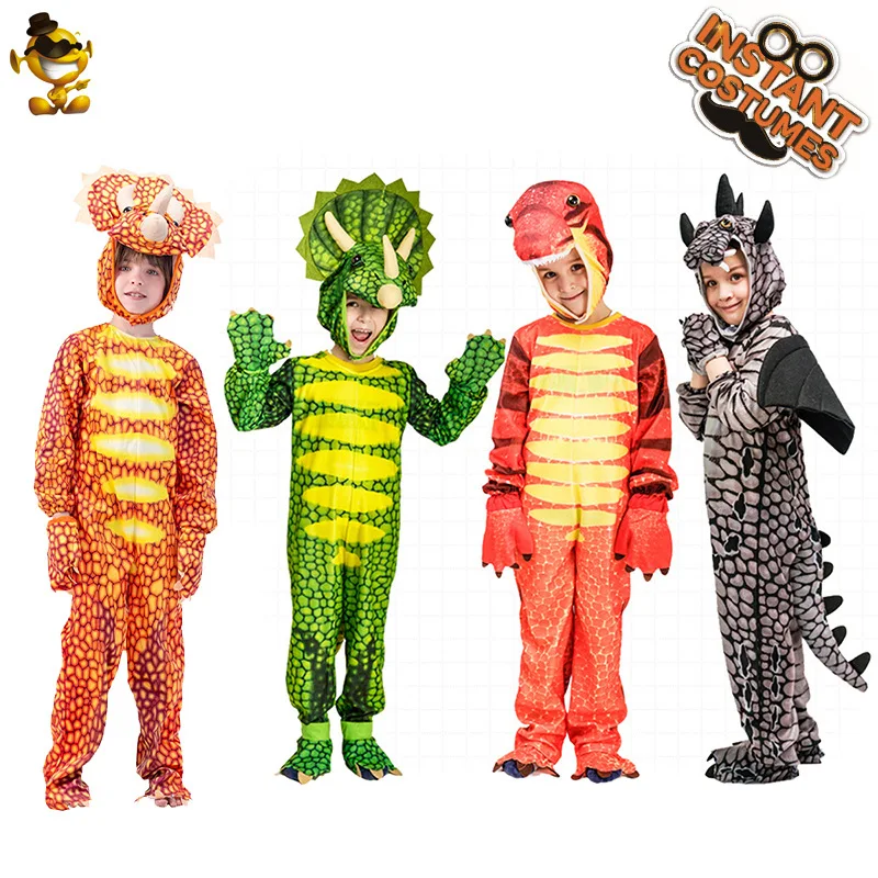 

Halloween Dinosaur Costume Cosplay Outfit Masquerade Party Stage Dress Animal Character Role Play Suit for Holiday Event Wear