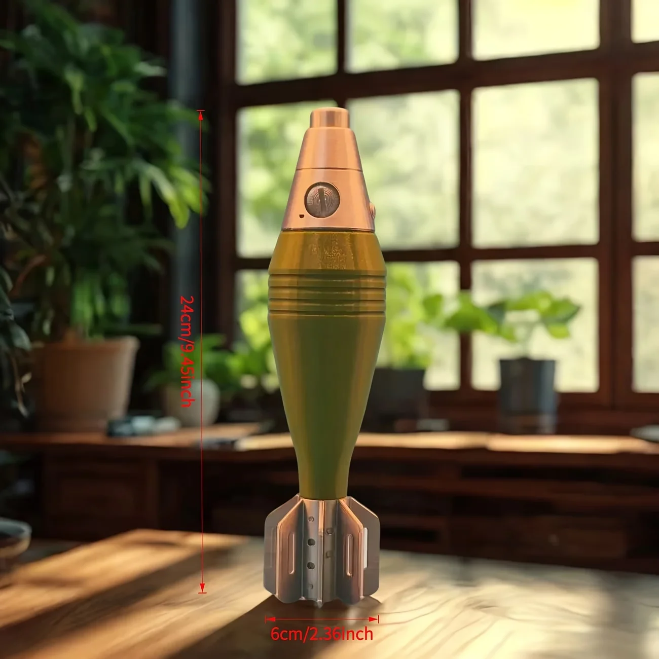 60MM 1:1 mortar shell model, howitzer, military shell, hardcore desktop ornament