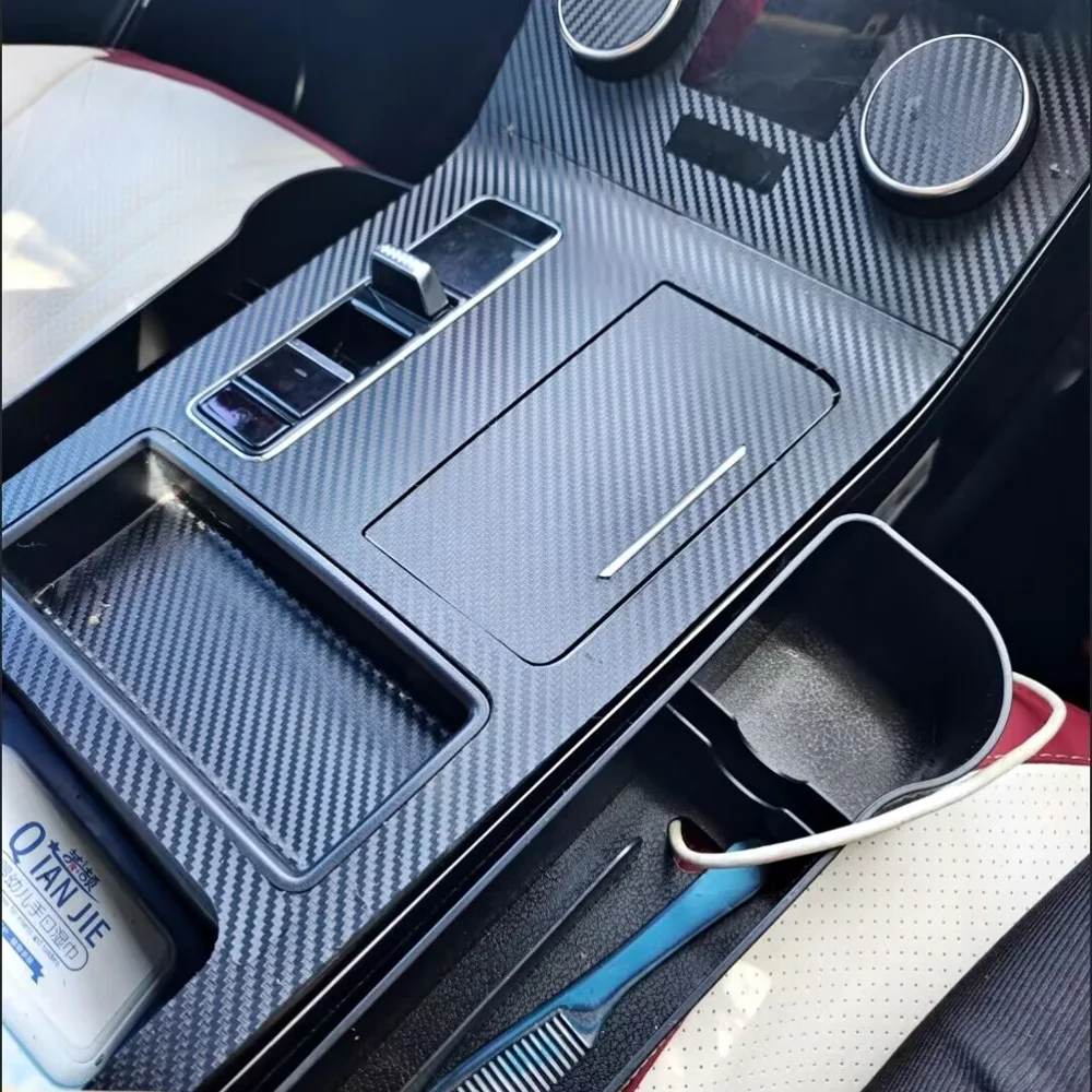 For Exeed LX 2019-2023 Interior Central Control Panel Door Handle Carbon Fiber Stickers Decals Car Styling Accessorie