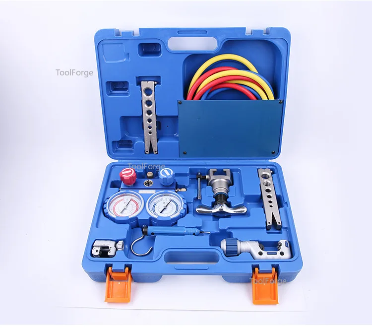 Refrigeration Integrated flaring tool kits VTB-5B Refrigeration tool set Expander set With R410A refrigerant pressure gauge