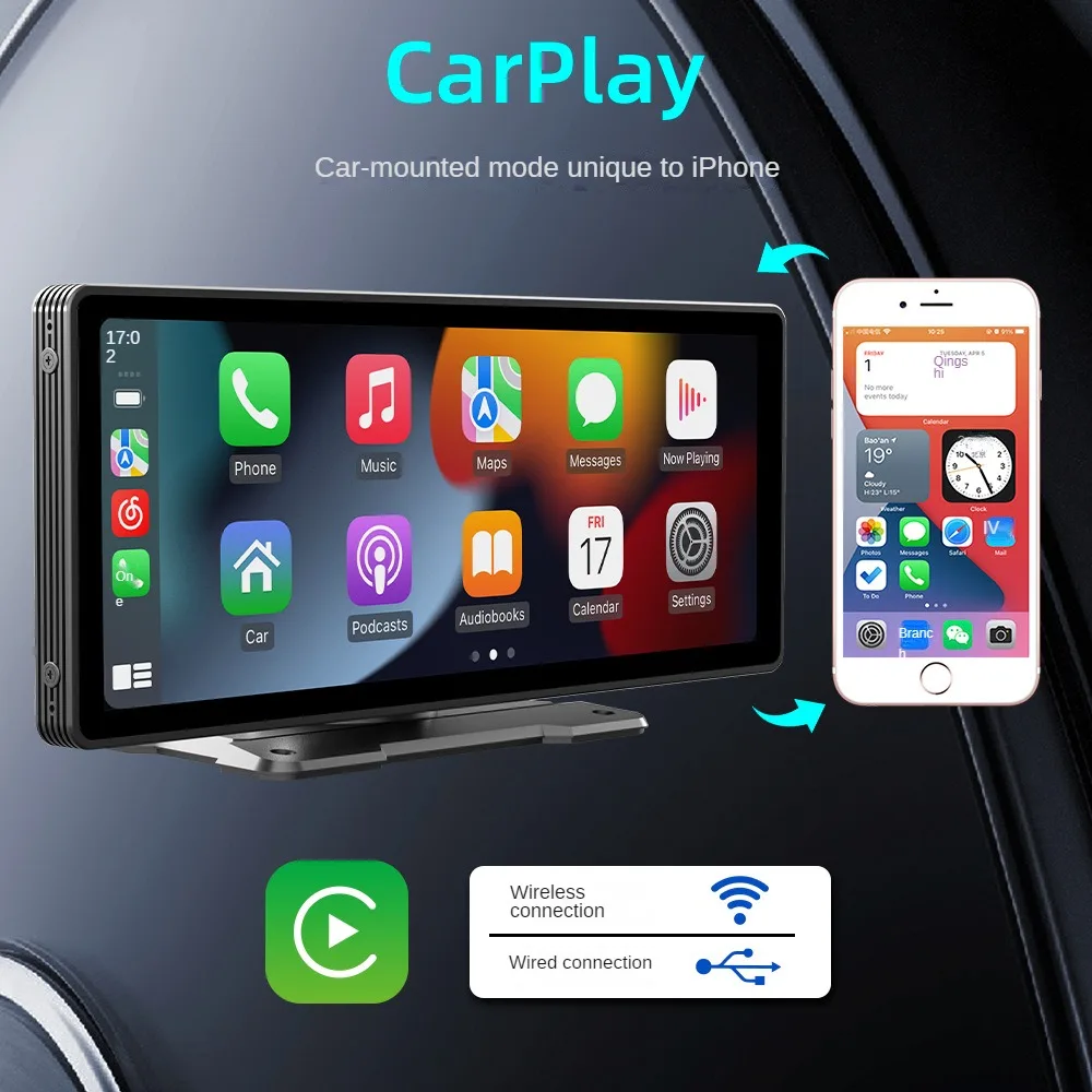 10.26 Inch Portable Bluetooth Car Mp5 Player Hd Big Screen Wireless Carplay Car Radio Audio  for Bmw F30 E46 E90