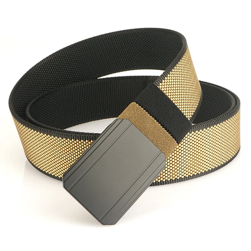 New double-sided dual-purpose rotating nylon belt for men's casual versatile woven polyester pants belt, simple canvas belt