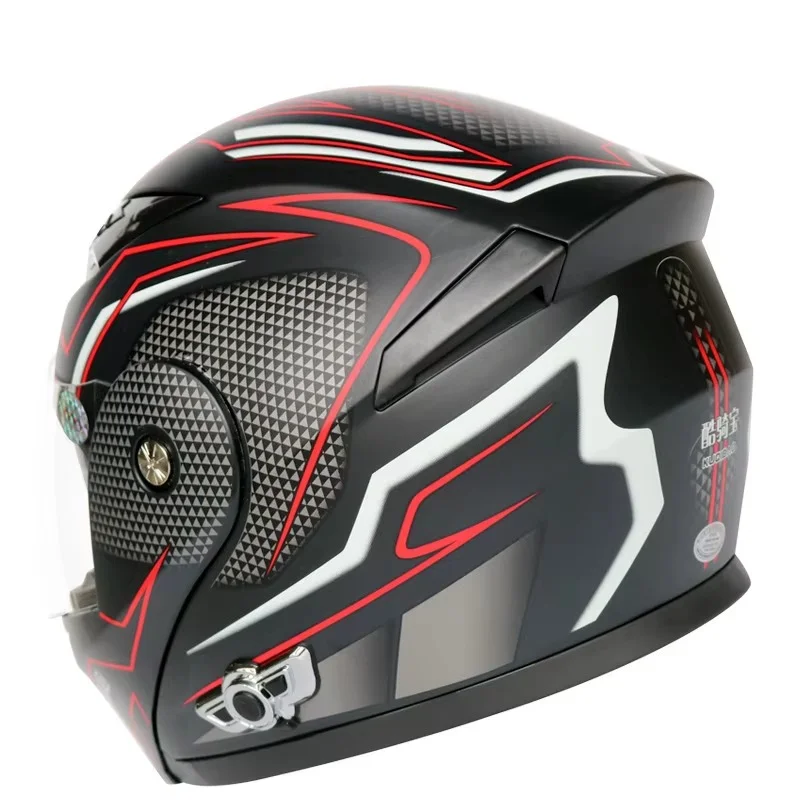 Men Women Bluetooth Motorcycle Helmet Flip Up Waterproof Longer Endurance Double Scratch Proof Anti Fog Visors Casco Casque Moto