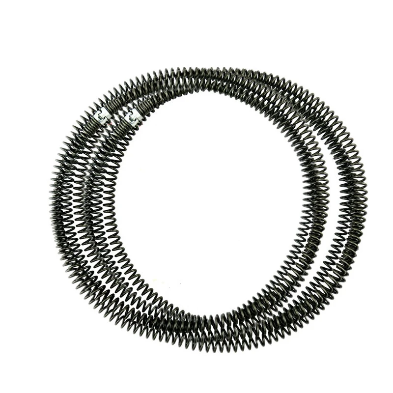 20M Length Household Drain Pipe Dredger Extension Spring Set Sewer Dredger Compression Spring With Connector For 40-100MM Pipe