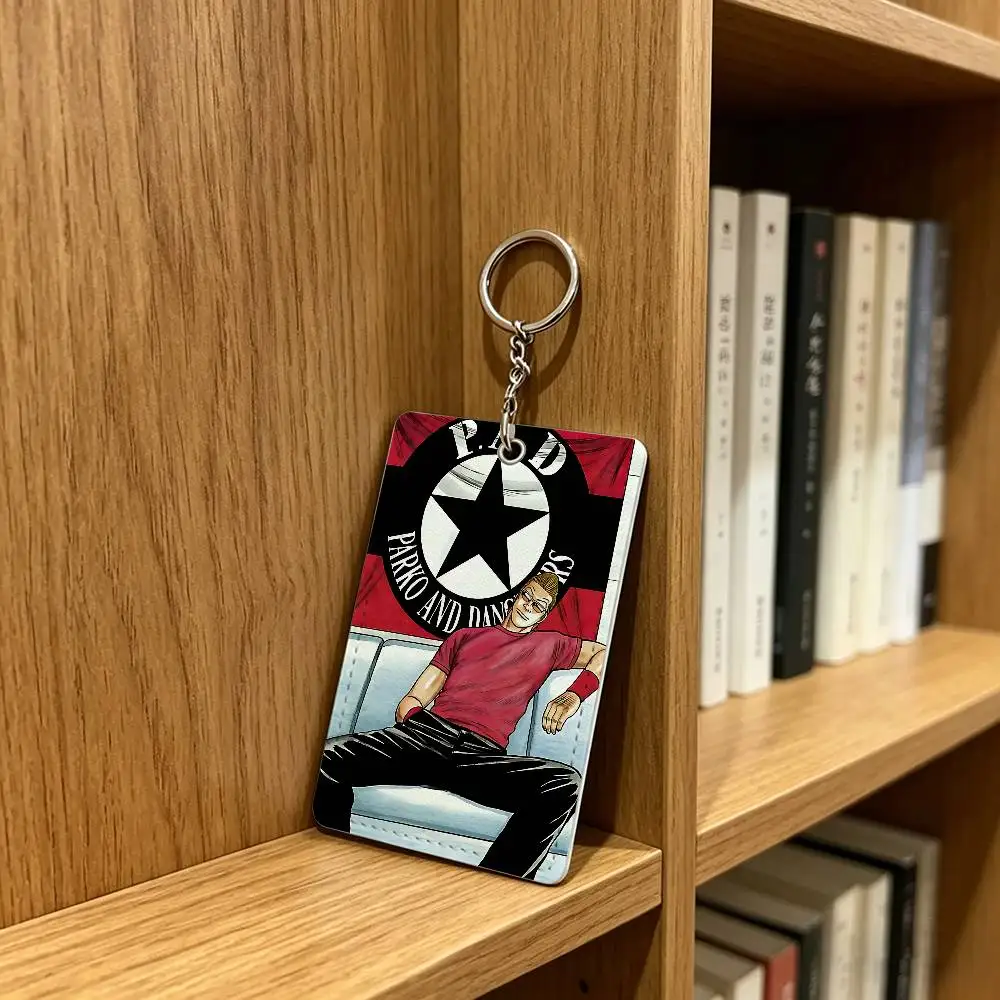 W-Worst C-Crows Zero Comics Card Holder Men And Womenn Universal Antirust Keychain Learther Access Drop Key Tag Ring image 3