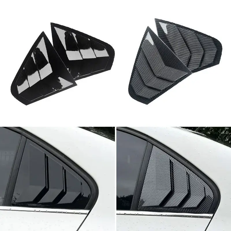 For VW Jetta MK6 2012 2013 2014 2015 2016 2017 2018 2pcs Car Auto Accessories Side Rear Window Louver Shutter Vent Cover Trim