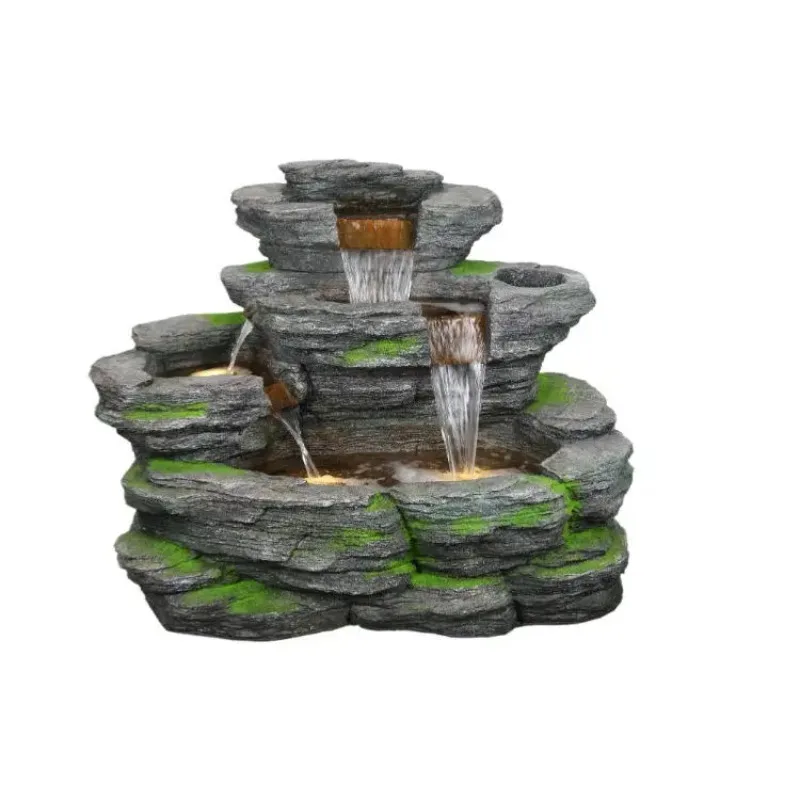 

【New】Outdoor Garden Decoration Resin Stone Waterfall Home Decoration Artificial Landscape Fountain