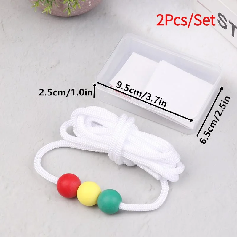 2Pcs/Set Sports Eye Sight Train Three Beads Brock String Vision Convergence Insufficiency Training Tool Target Pointing Practice