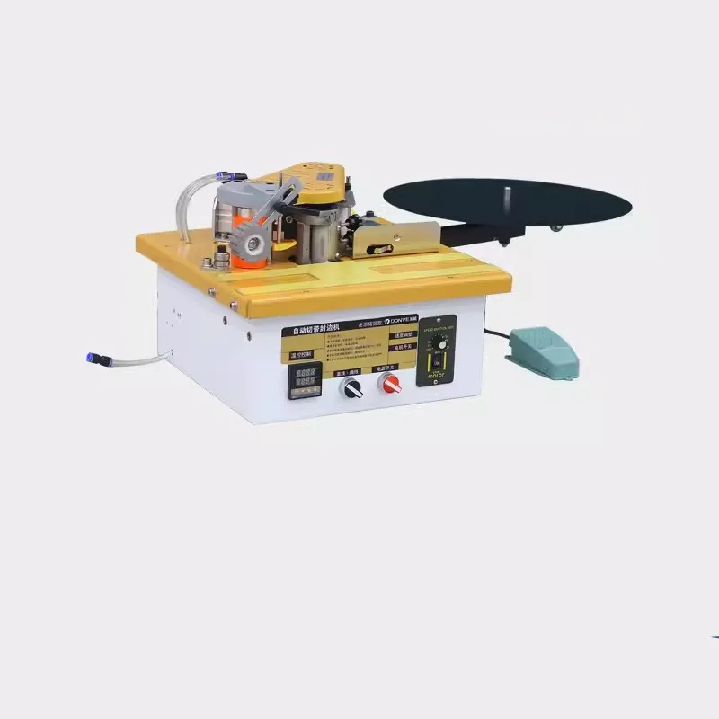 Mini Edge Banding Machine Woodworking Home Decoration Double Side Glue Coating Portable Household Small Self-Breaking Belt