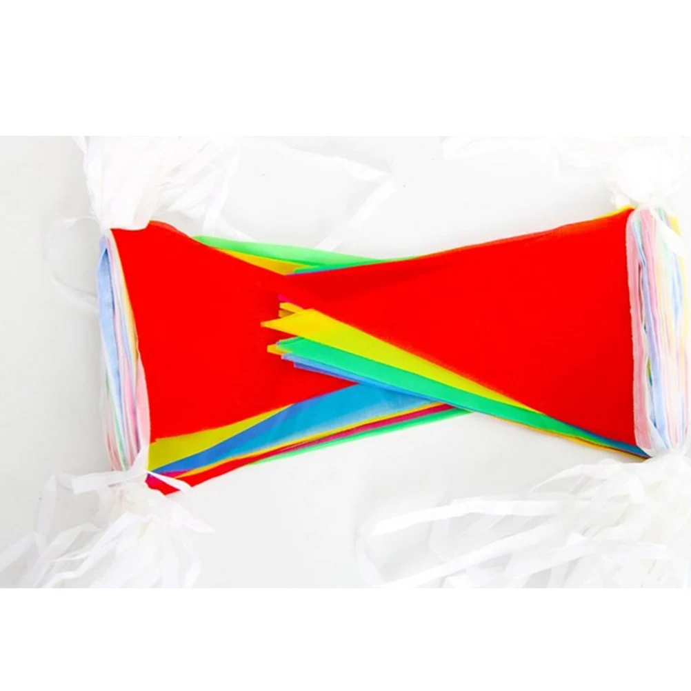 

1pc Creative Celebration Banner Flags Colorful Pendant Triangle Bunting Festive Hanging Decor Multicolor Party pennant