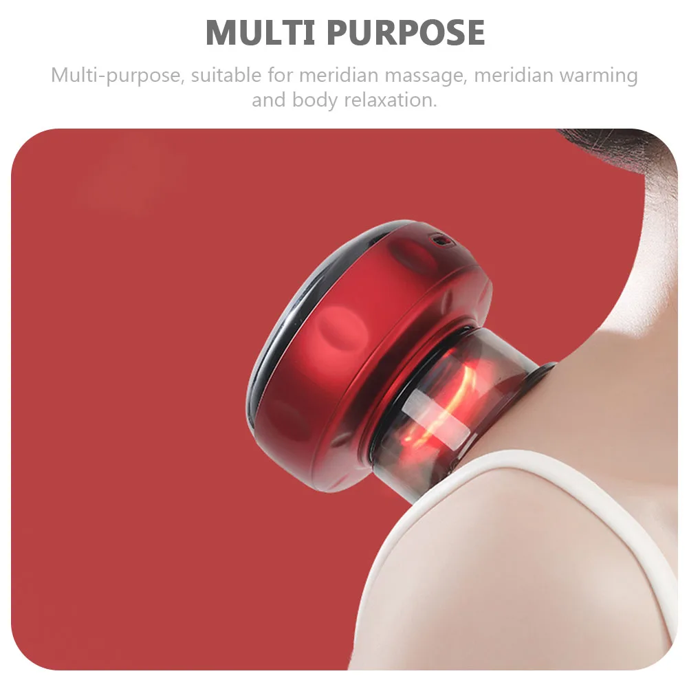 

Smart Cupping 6 Levels Electric Vacuum Heating for Pain Relief Vacuum Cupping Machine Gua Massage Tool Portable Red