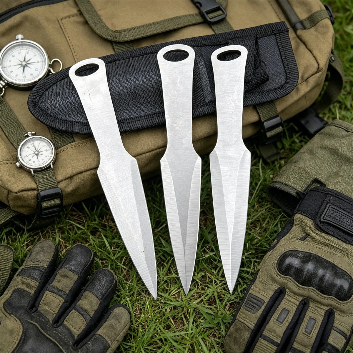Non-Sharpened Knife Dull Edge Fixed Blade Pocket Knife Outdoor Camping Games Tool Utility Knife Decor Collection knives