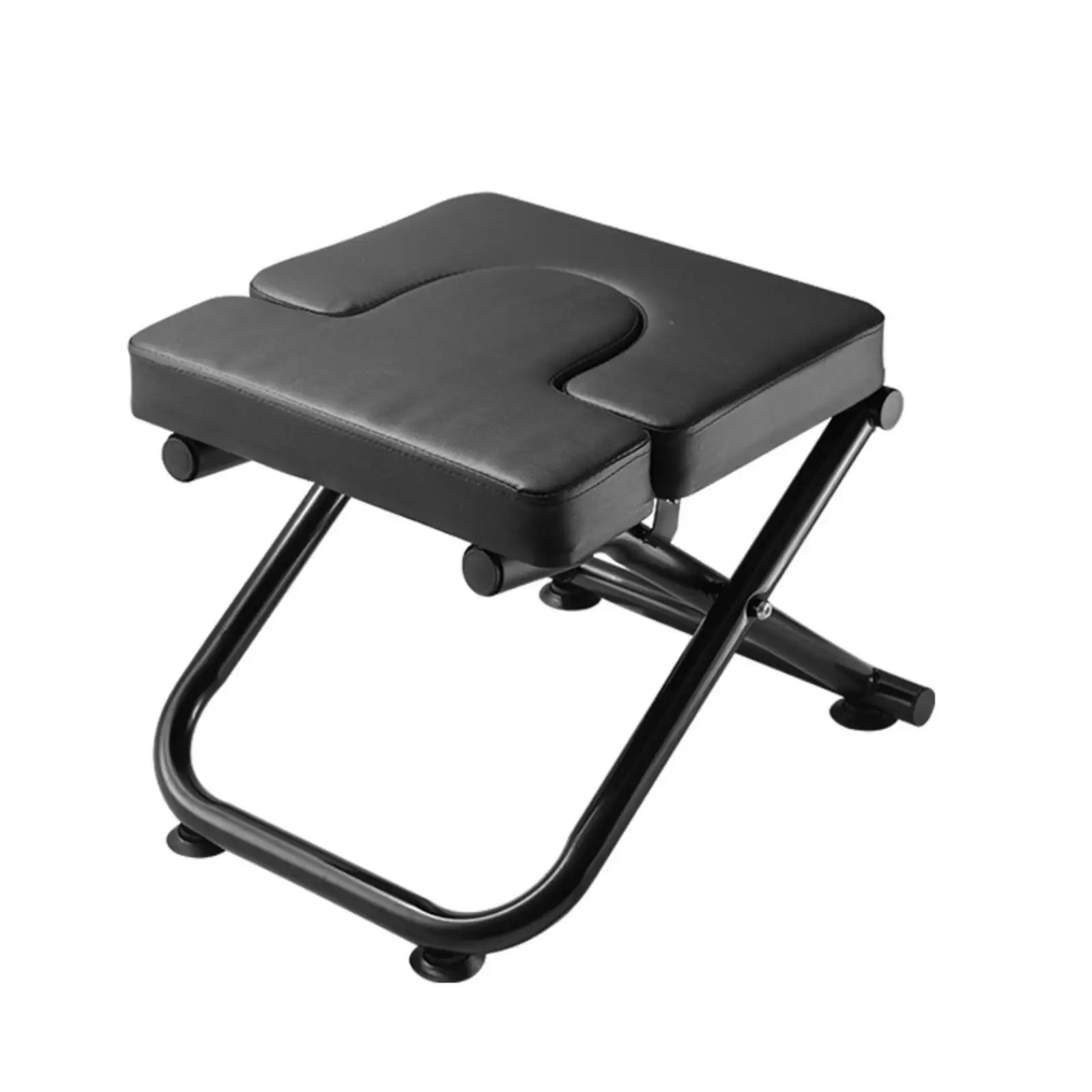Steel Inversion Bench for Yoga Pilates Headstand Practice Ergonomic Exercise Stool with Side Handles Home Workout