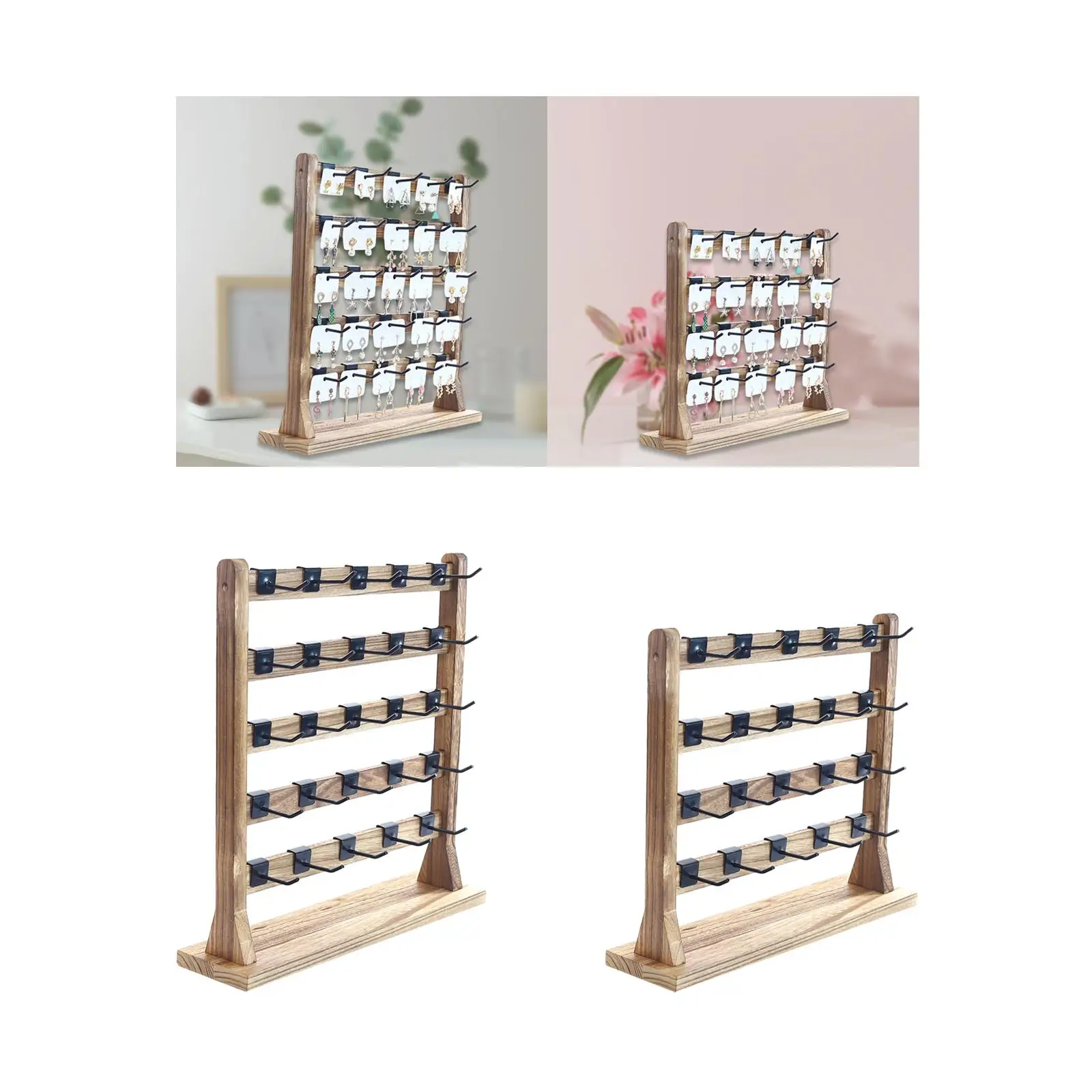 

Earring Stand, Wooden Earring Holder Organizer, Stud Earrings Holder, Wooden