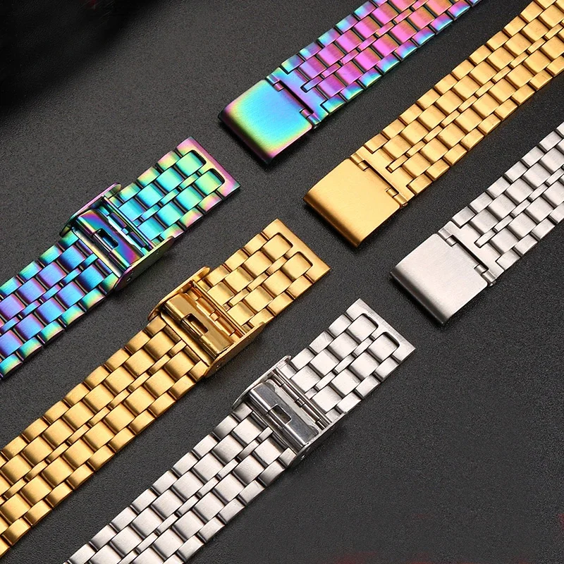 Watch Band for Casio stainless steel Watch strap A158 /A159 / A168 /A169 /B650 /AQ230/ 700 small gold watch series 18mm Bracelet