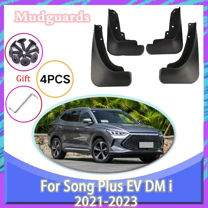 

Car Mud Flaps For BYD Song Plus DM i EV 2021-2023 4PCS Mudguard Splash Guard Front Rear Fender Anti-scratch Auto Accessories