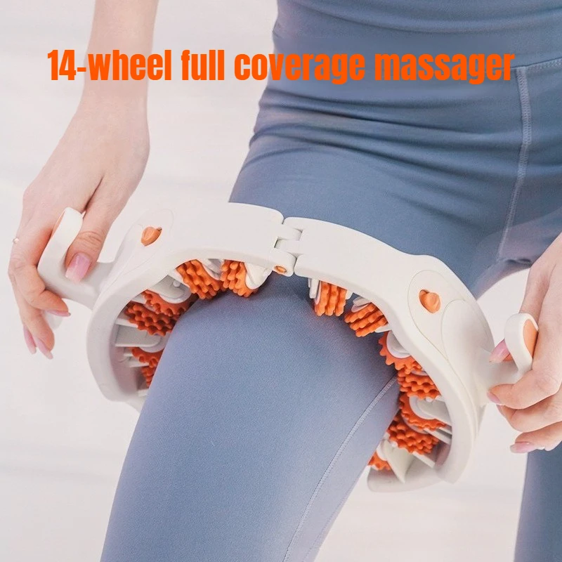 

Ring Leg Massager Massage Roller Detachable Handles for Full Body Neck Shoulder Abdominal Muscle Slimming Relaxation