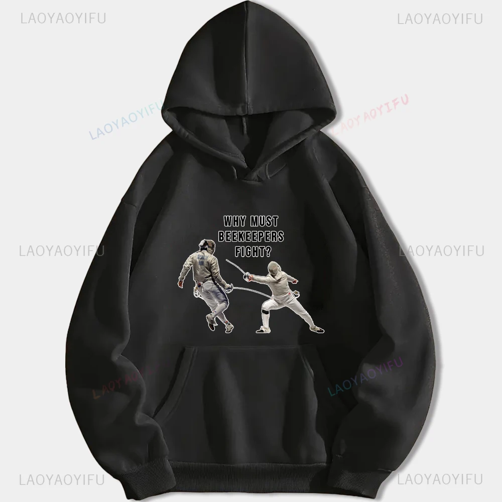 Why Must Beekeepers Fight Novelty Novelty Printed Pullovers Fashion Casual Streetwear Hip-hop Hipster Winter Hot Sale Hoodies