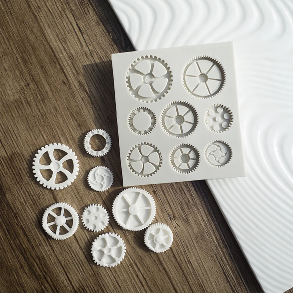 

Gear Clock Silicone Mold Light Grey Tasteless Non-Stick Cake Fondant Chocolate Candy Baking Mold DIY Silicone Fondant Molds