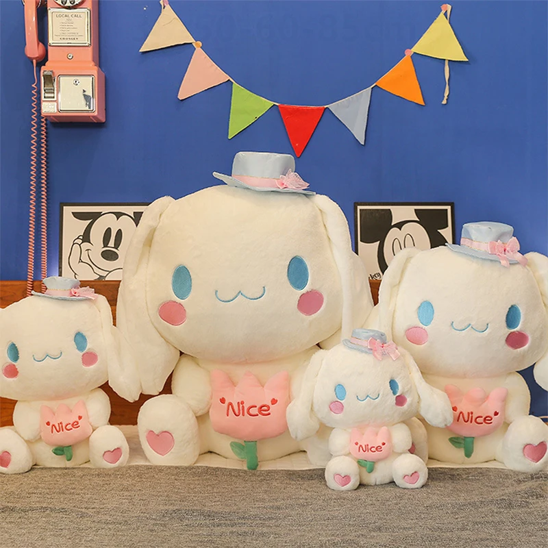 

65cm Sanrio Kawaii Cinnamoroll Plush Toy Big Size Stuffed Doll Cute Dog Plushie for Kids Birthday Xmas Gift Soft Pillow Plushie