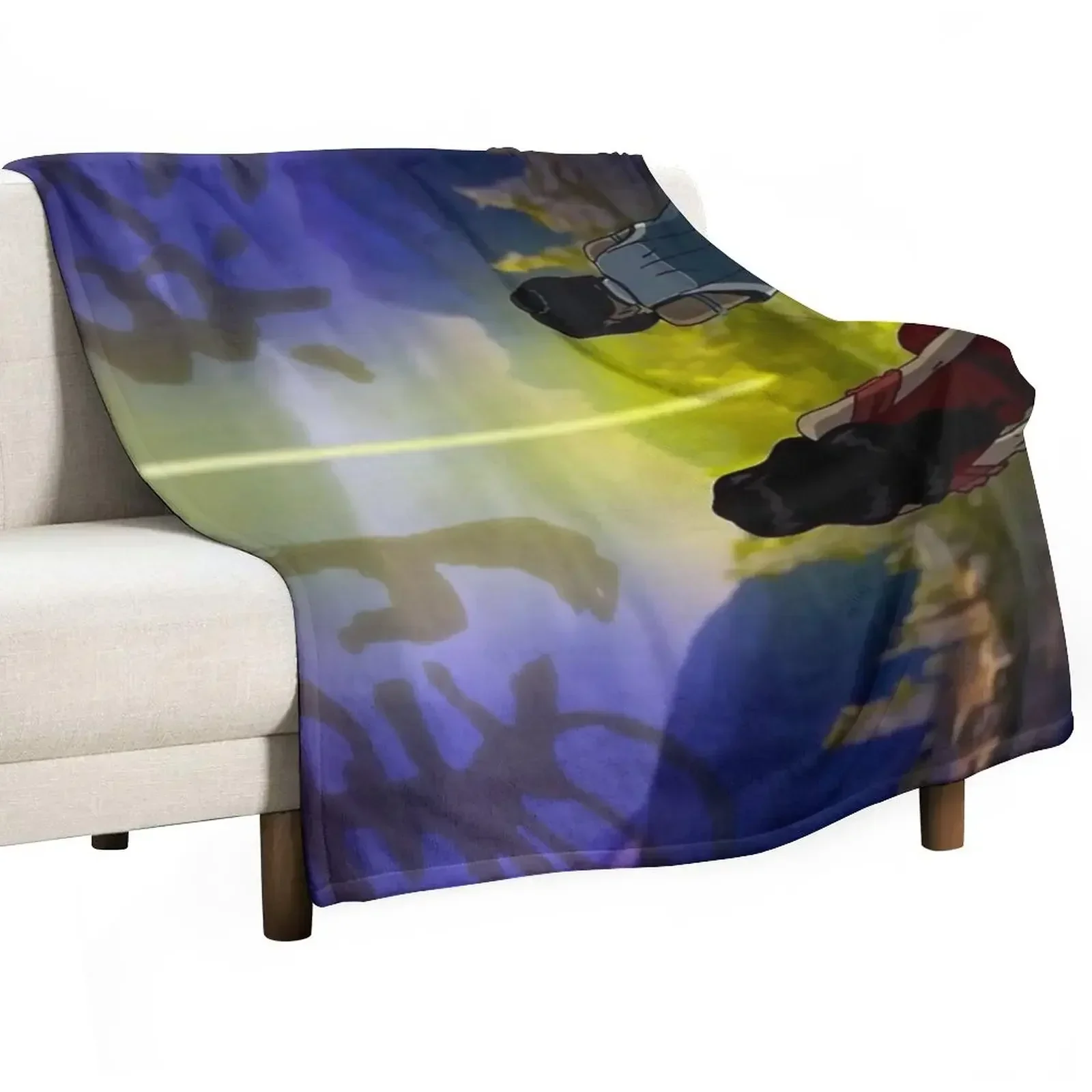 Korrasami with End Credits Throw Blanket Shaggy Decorative Sofas Blankets