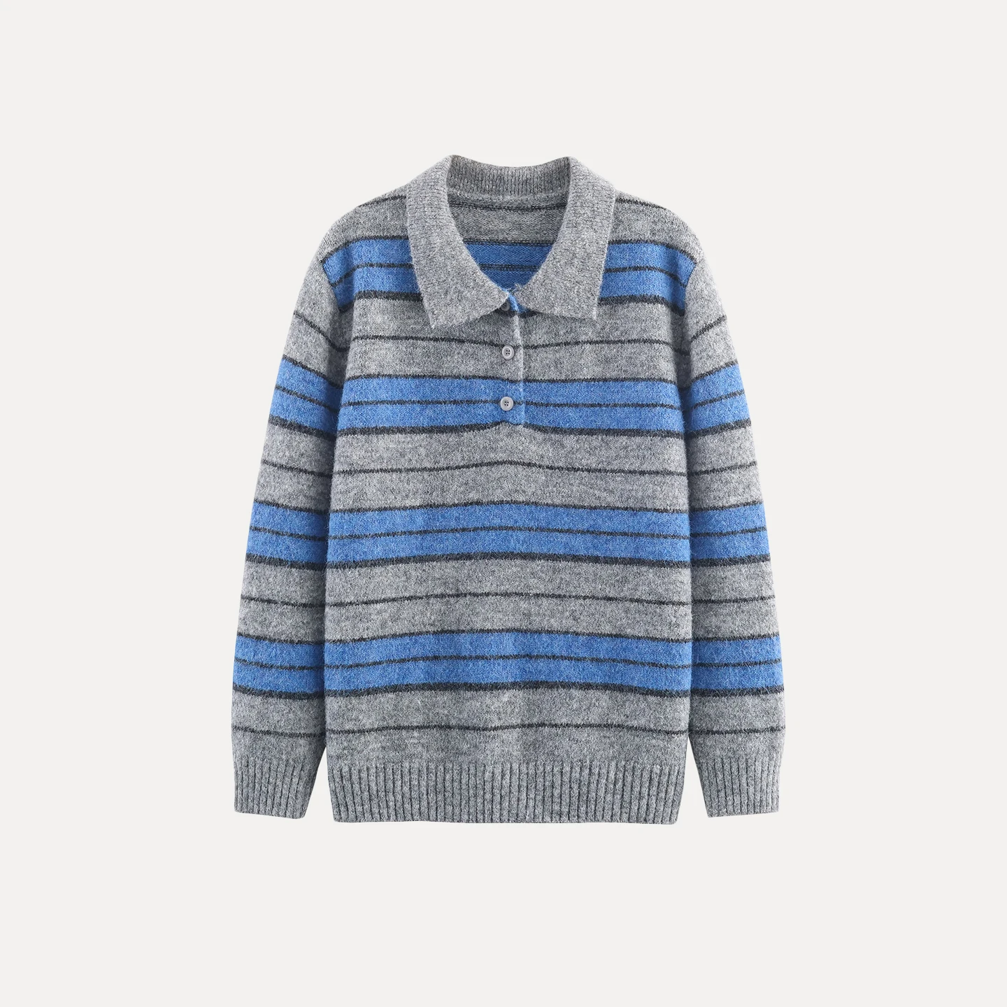 كسول Sle اللون بلو مخطط Ne سترة المرأة عادية محبوك طويل Sve irt العلامة التجارية الصينية Z الخريف جديد Arr...