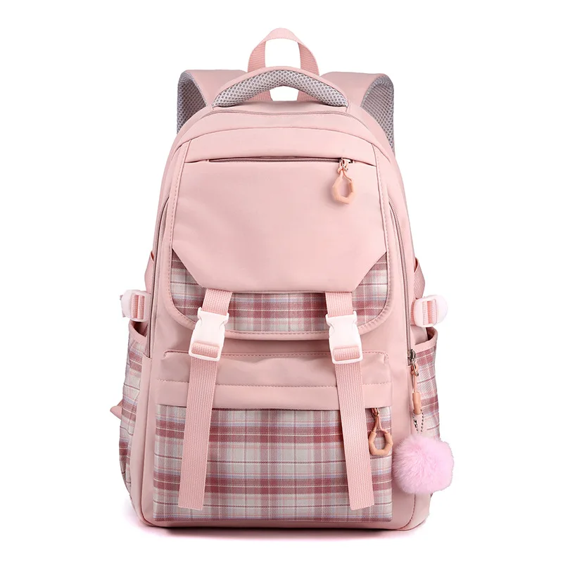 Waterproof School Backpacks Pink School Bags Fashion Travel Backpack Zipper Laptop Bagpack School Backpack for College Students