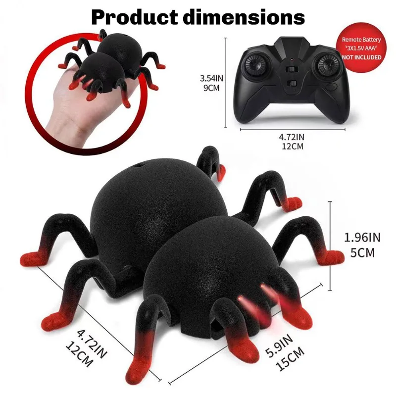 

RC настенный гусеничный настенный паук для скалолазания - перезаряжаемая тарантула для мальчиков и девочек в возрасте от 3 лет и старше