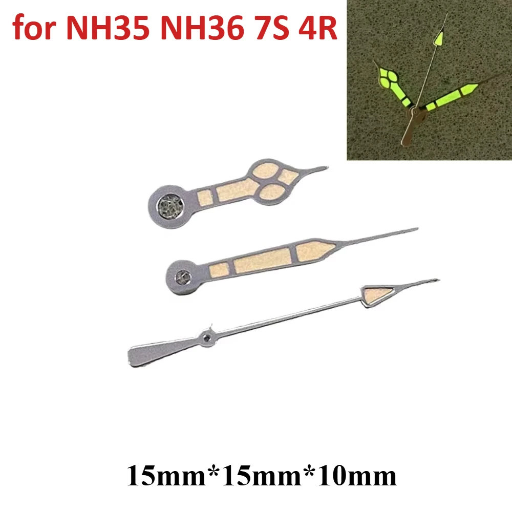 

Watch Hands for NH35 NH36 7S 4R Mechanical Movement Modification Kits Pointers 15mm*15mm*10mm with Green Luminous