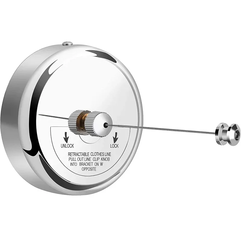 

Выдвижная веревка для белья, сушилка для белья из нержавеющей стали 304, сверхмощная регулируемая нержавеющая сталь для использования в помещении и на открытом воздухе, 9,2 фута