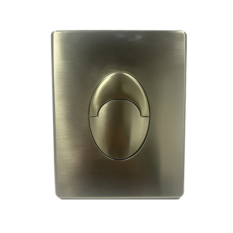 

Dual Flush Push Button Plate in Brushed Gold Compatible with Grohe SKATE AIR Toilet Tank Replacement Cover
