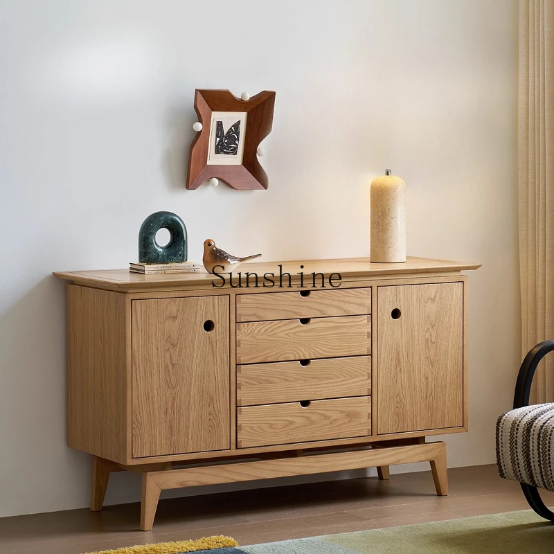 

French retro living room storage cabinet log wind bedroom living room chest