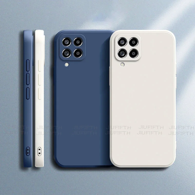 Funda de teléfono Original para Samsung A12 M12 A22 M22 A32 A42 A52 S A22E A72 5G 4G Fundas protectoras de cámara de silicona mate