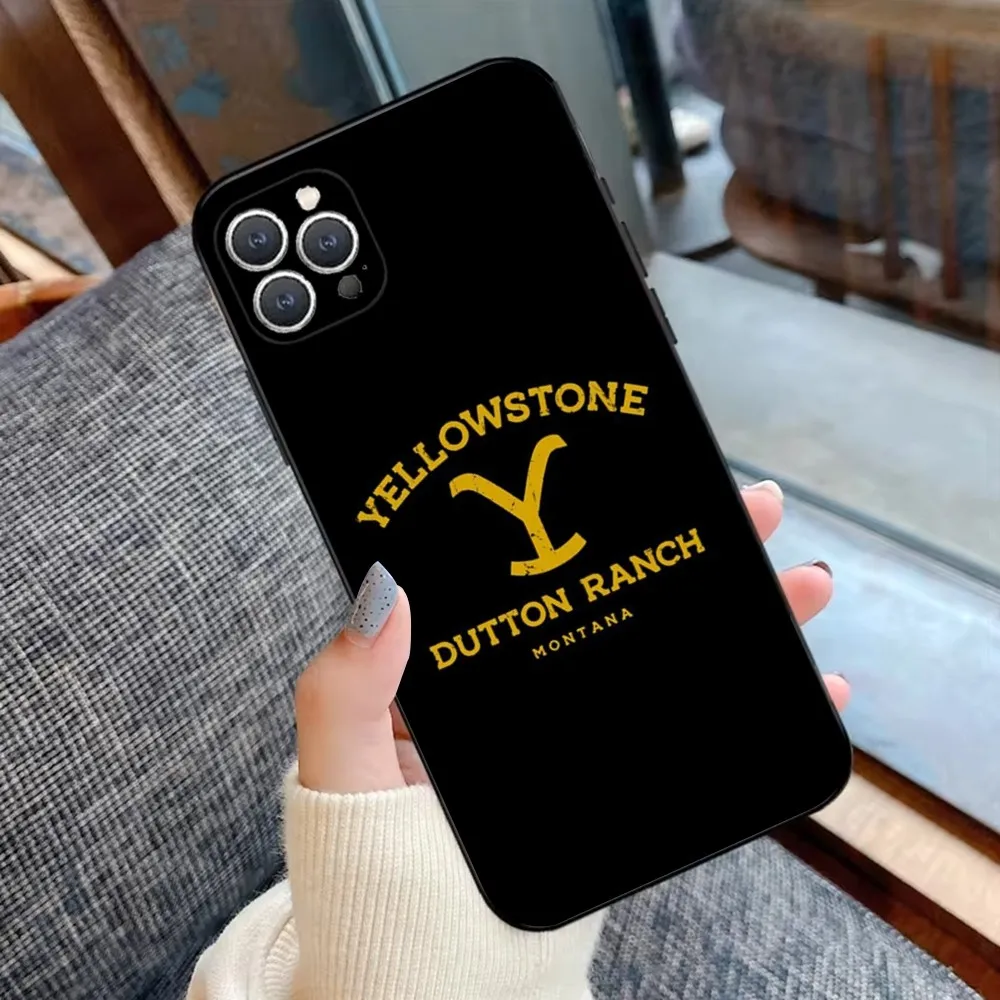 TV Series Yellowstone Phone Case For iPhone 15,14,13,12,11,Plus,Pro Max,XS,X,XR,SE,Mini,8,7 Soft Silicone Black Cover