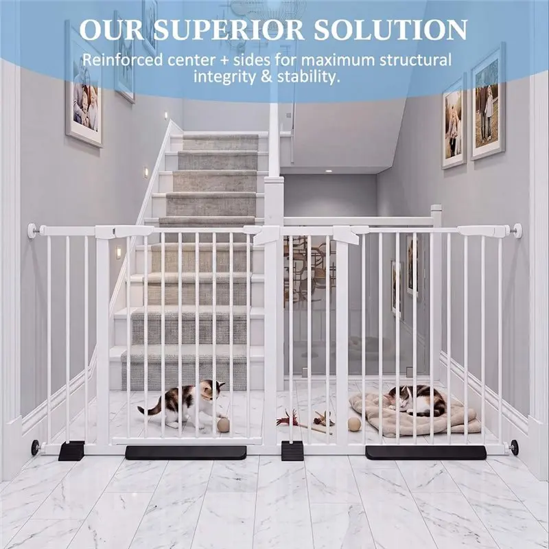 USER FRIENDLY-7 Pcs Pet Gate Support Feet Set, 6 Triangle Stabilizers