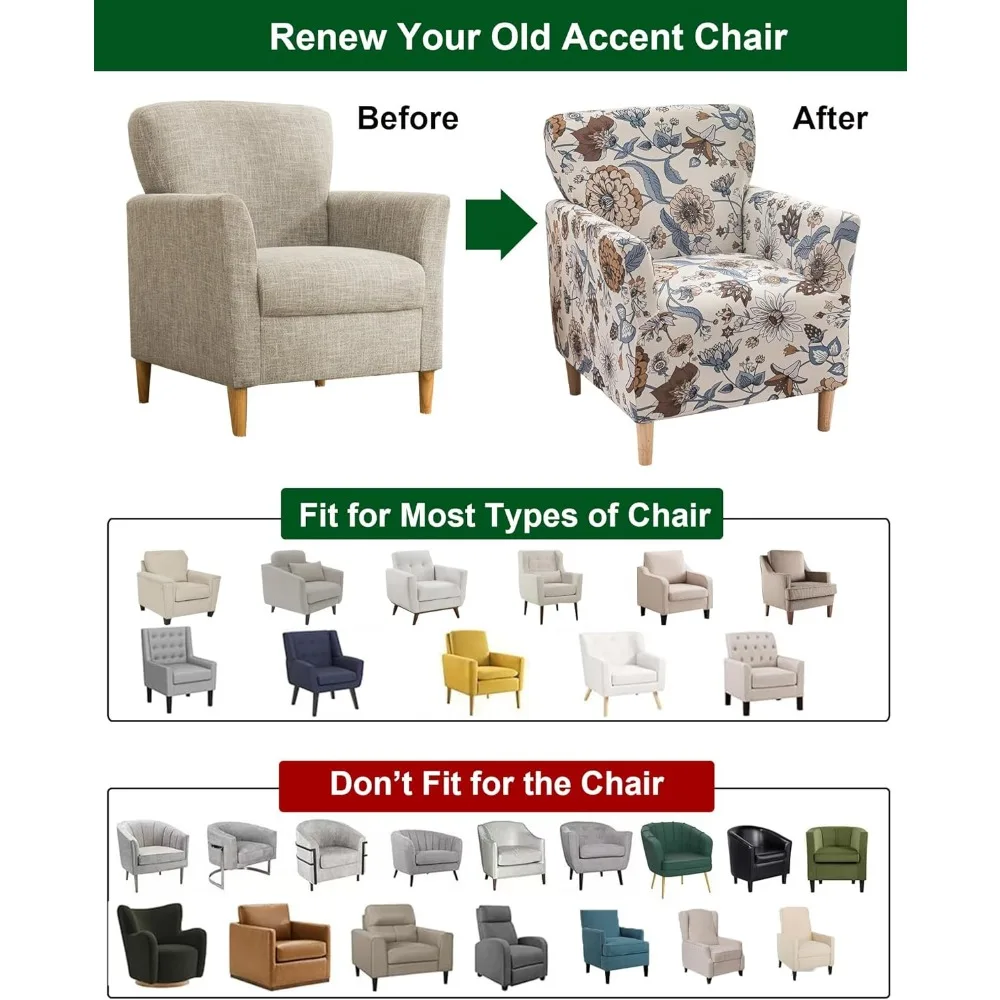 Capa elástica moderna para poltrona de banquete, 1 peça com braços, protetor macio para sala de estar, sofá de escritório