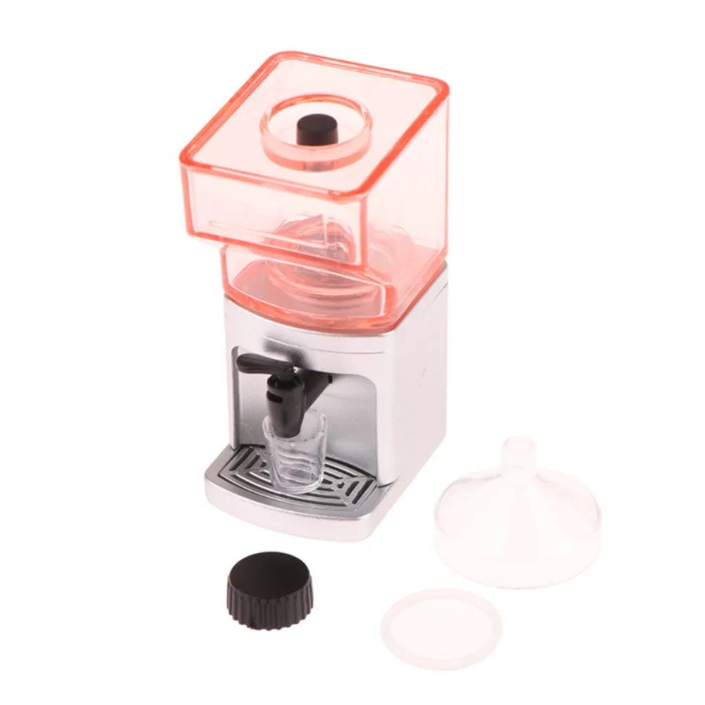 

1:12 Dollhouse Water Dispenser Red Yellow Plastic Miniature Drinking Fountain Dolls Accessories Flowing Water Doll Watercooler