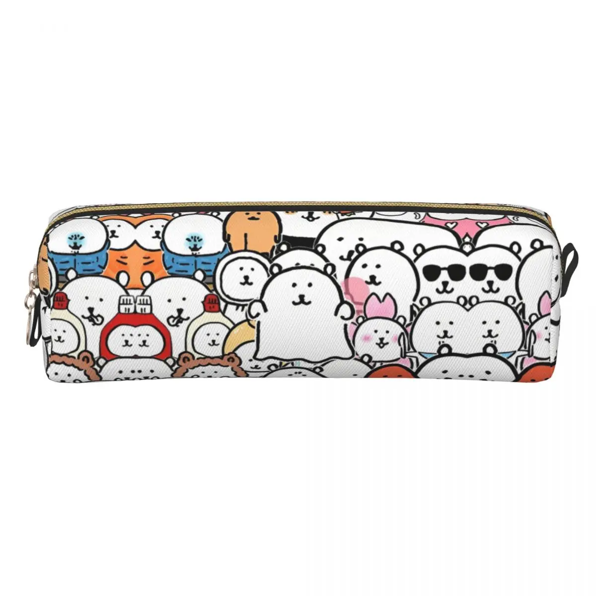 ผู้หญิงตลกหมีกระเป๋าเครื่องสําอางแบบพกพาแต่งหน้ากระเป๋าสําหรับจําเป็นพิมพ์โพลีเอสเตอร์จัดเก็บ