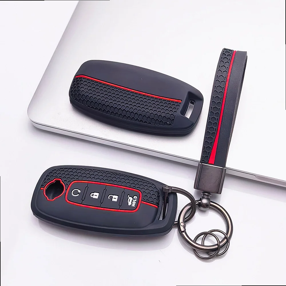 Key Fob Cover for Nissan Sentra Altima Models Rogue with Keychain Anti-Scratch Shockproof Soft Grip Button Friendly Easy Install