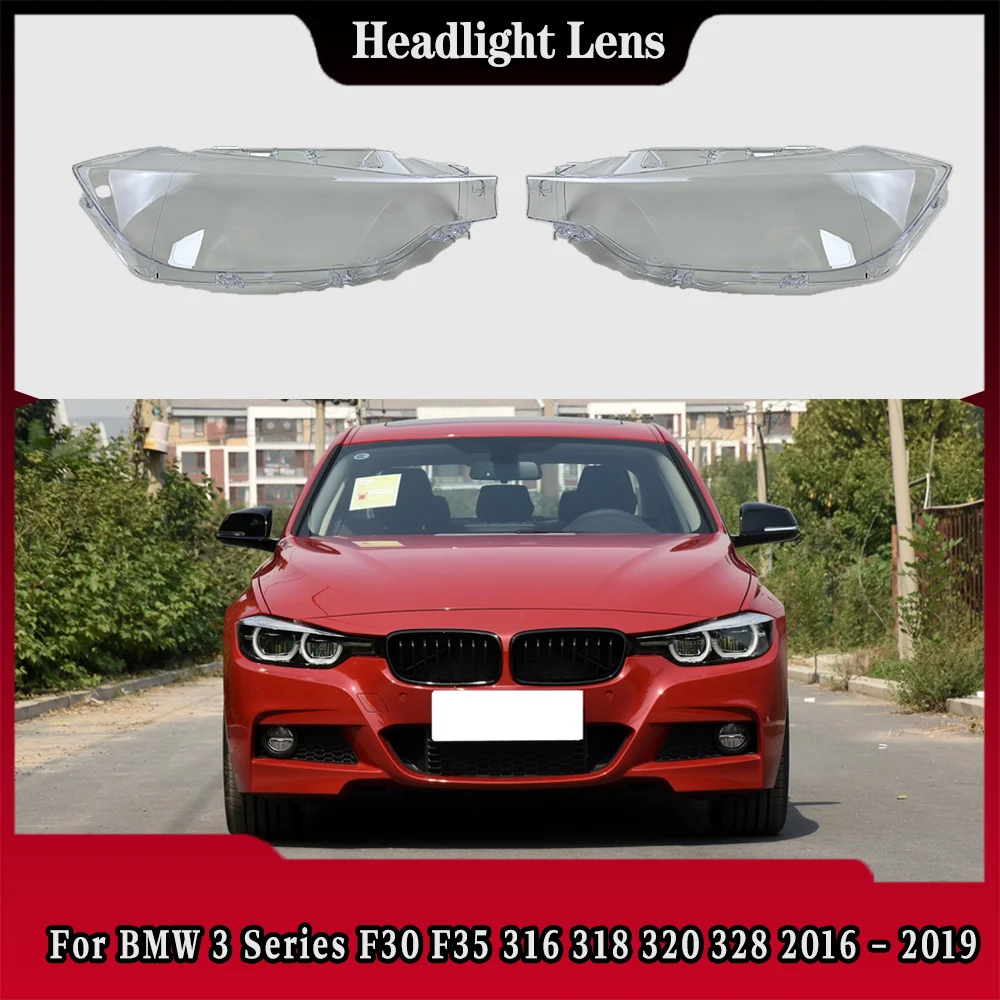 

For BMW 3 Series F30 F35 316 318 320 328 2016 2017 2018 2019 Car Front Headlight Cover Lampshade Lampcover Caps Headlamp Shell