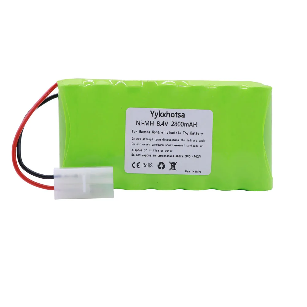 8.4V 2800 mAh แบตเตอรี่ NiMH AA L6.2-2P/SM JST/EL-2P ปลั๊กสำหรับ RC ของเล่นรถถังรถไฟหุ่นยนต์เรือปืน Ni-MH 8.4V NI-MH แบตเตอรี่