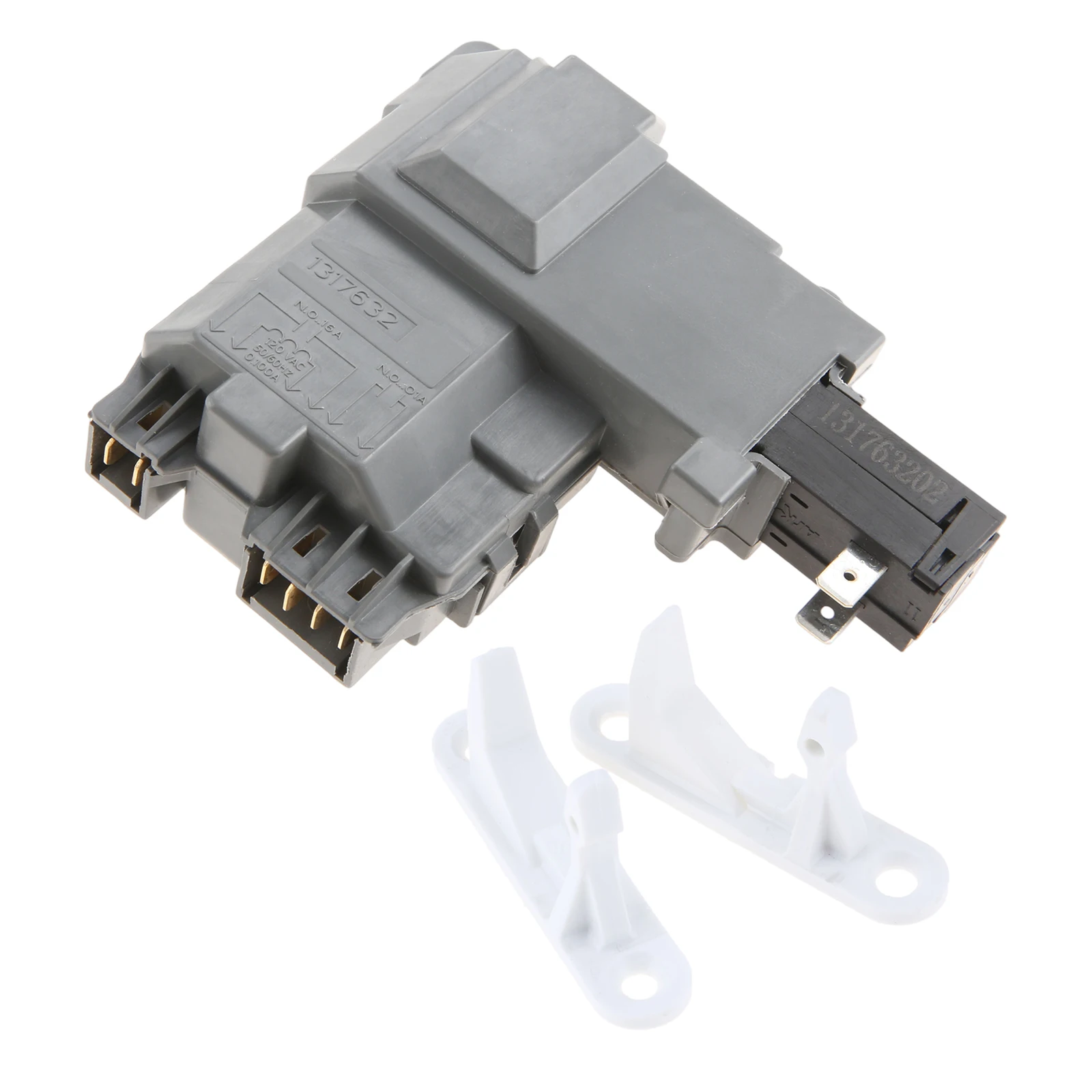 Juego de 3 piezas de interruptor de bloqueo de puerta para lavadora 131763202 Striker 131763310 compatible con la reemplazo de la lavadora Electrolux Frigidaire EA2367737
