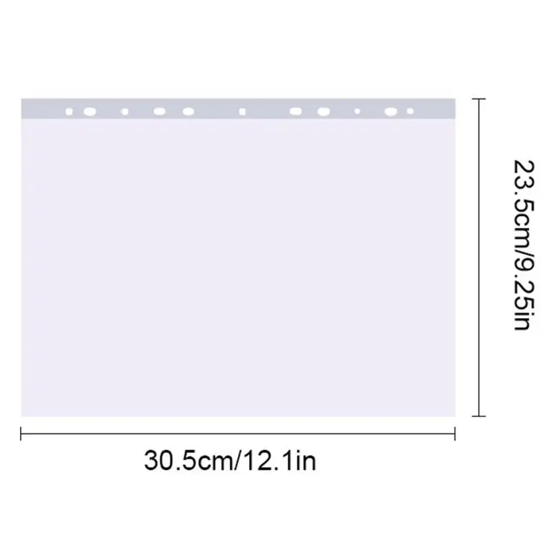 Imagem -06 - Folha de Plástico Transparente Ultra Fina Documentos Protetores 11 Furos Folhas Soltas a4 100 Unidades