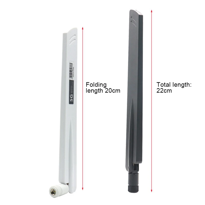 2 Pcs 3G 4G 5G Antenna 600-6000Mhz 18Dbi Gain SMA Male For Wireless Network Card Wifi Router High Signal