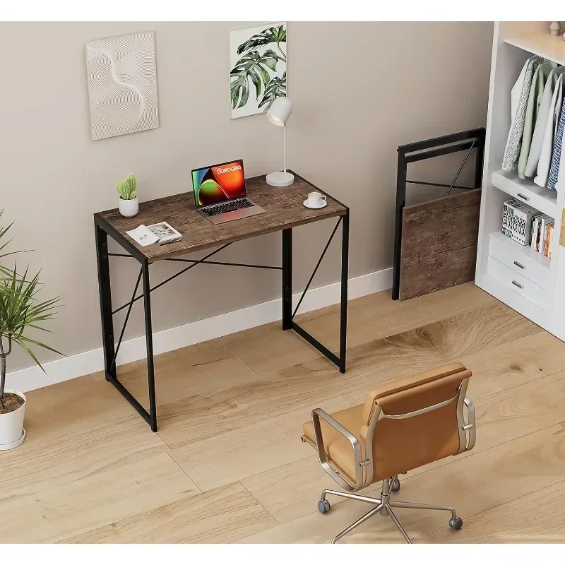 

Coavas Folding Table Does Not Require Assembly, Writing Computer Table Saves Space Foldable Table Simple Home Office Desk