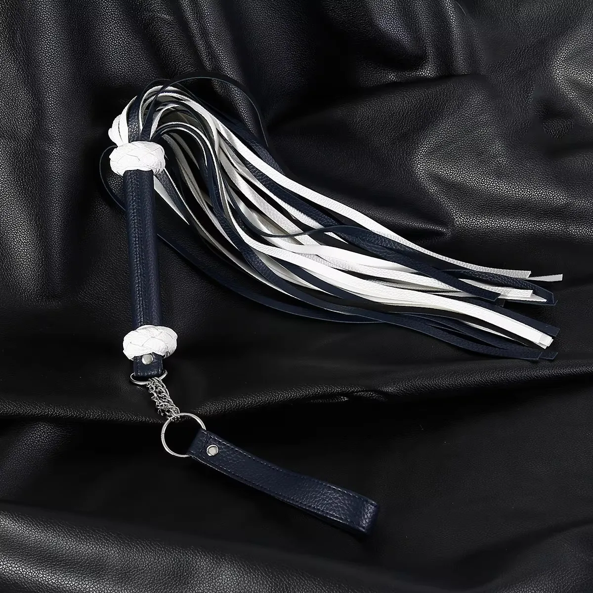 78CM Premium PU lederen paardenzweep met verstevigingshandvat Suède Flogger koeienhuid paardrijzweep voor training